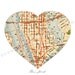 New York Heart Map Art Print City Map Wall Decor - No.P216 - As seen on Apartment Therapy