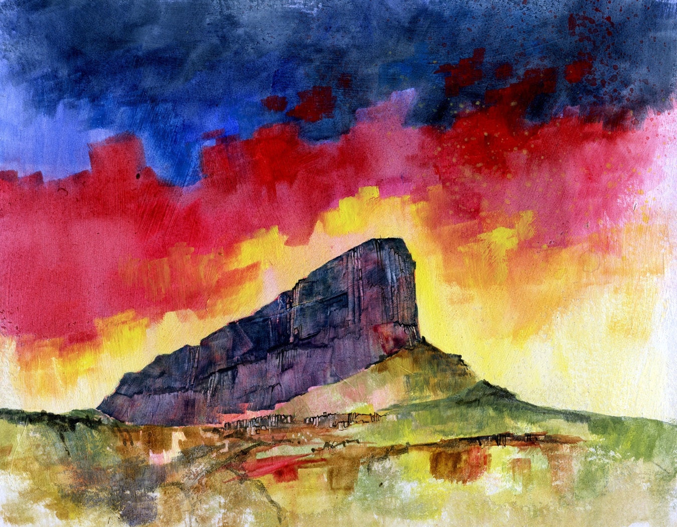 Original watercolour painting - An Squrr, Isle of Eigg