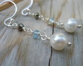 Sea Breeze Pearl and Gemstone Earrings
