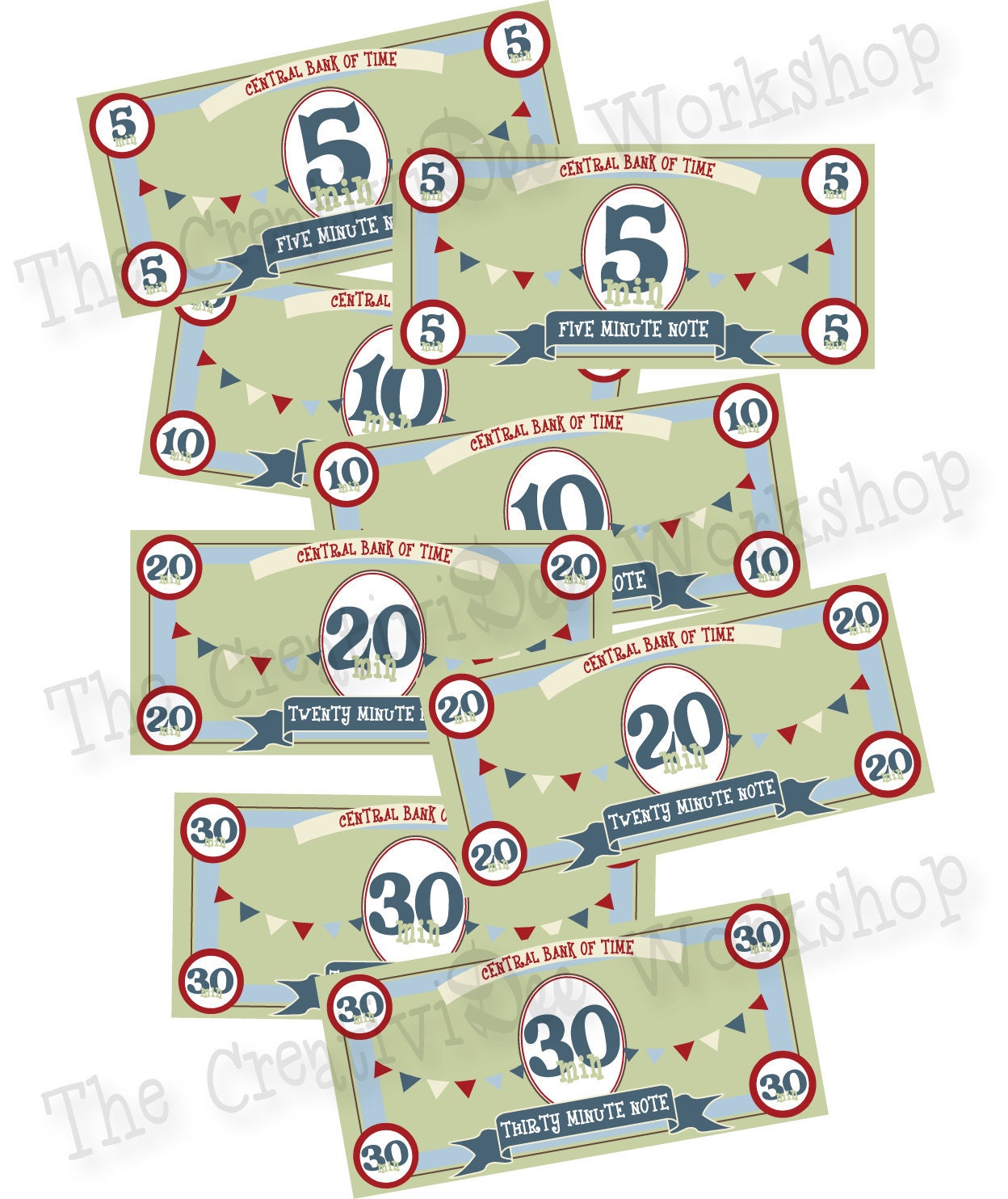 Printable Children's Play or Incentive Money - Boy Theme