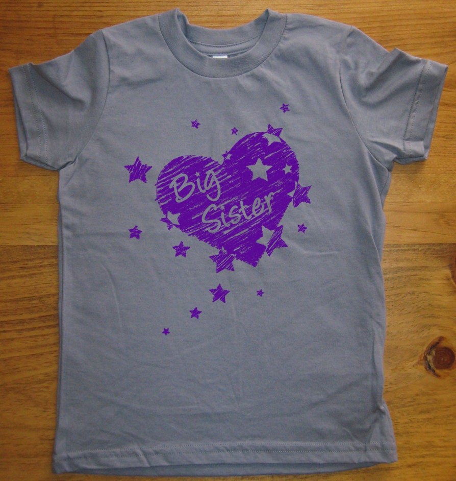 Big Sister Shirt - 7 Colors Available - Kids T shirt Sizes 2T, 4T, 6, 8, 10, 12 - Gift Friendly