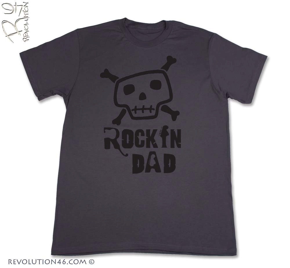 Father's Day Gift - Rockin Dad T-Shirt - New Dad Announcement  - Size XXL( Rockin Dad MRT 5031 )