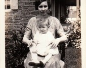 Mama and Baby- 1920s Vintage Photograph