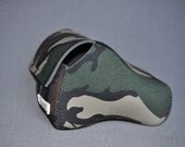 DSLR Camera Case - Camo / Black neoprene