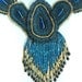 Black Beadwork Necklace Fringed Choker Peacock
