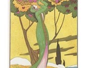 French Fashion Plates, From The Apple To The Lips, Masquerade Costume By Redfern, Green Pink, Wonderful Costumes, Printed In America, print