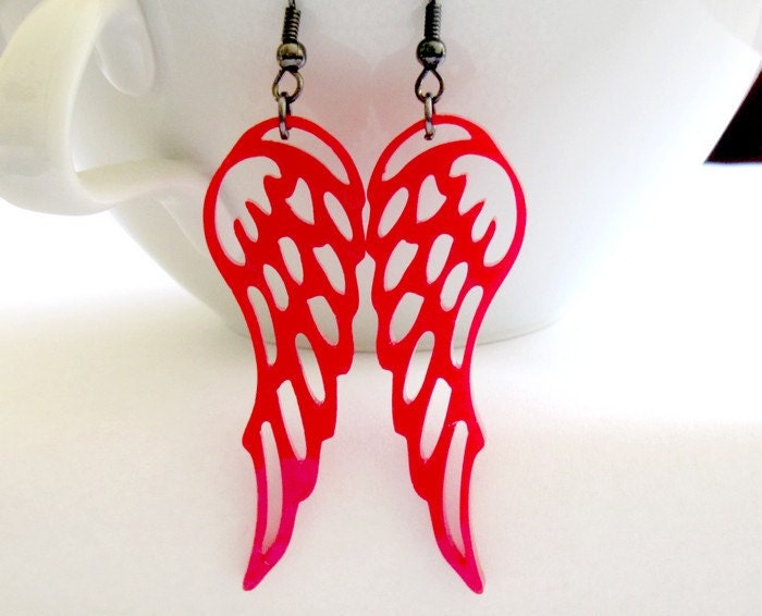 Angel wings earrings
