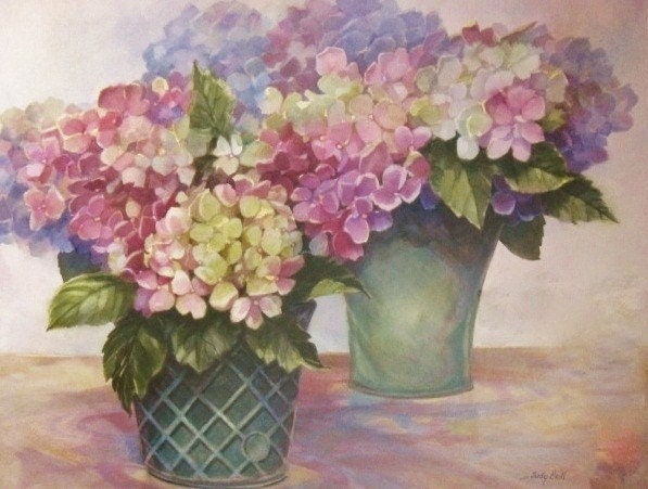 Hydrangeas Watercolor Painting