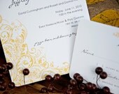 Modern Wedding Invitations - Vintage Swirl Filigree - SAMPLE - 9260916-I