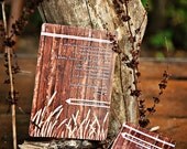Rustic Wood Wedding Invitations. Wheat and Lace - DEPOSIT