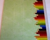 Rainbow Colored Pencil double-sided clipboard
