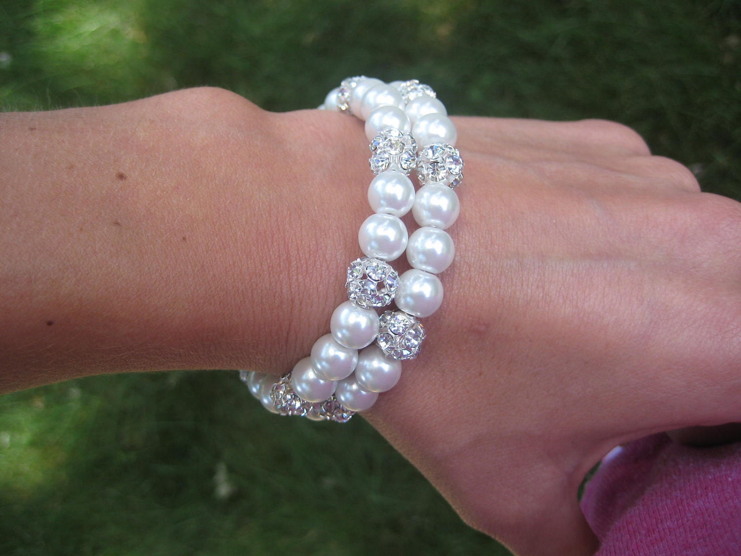 Pearl and Rhinestone Bridal Cuff Bracelet, Wedding Bracelet for Brides and Bridesmaids Gift, Jewelry Set, Mother of the Bride