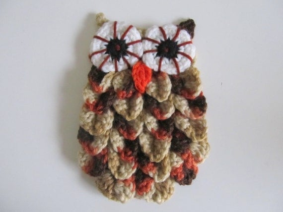Crochet Crocodile Stitch Owl G43
