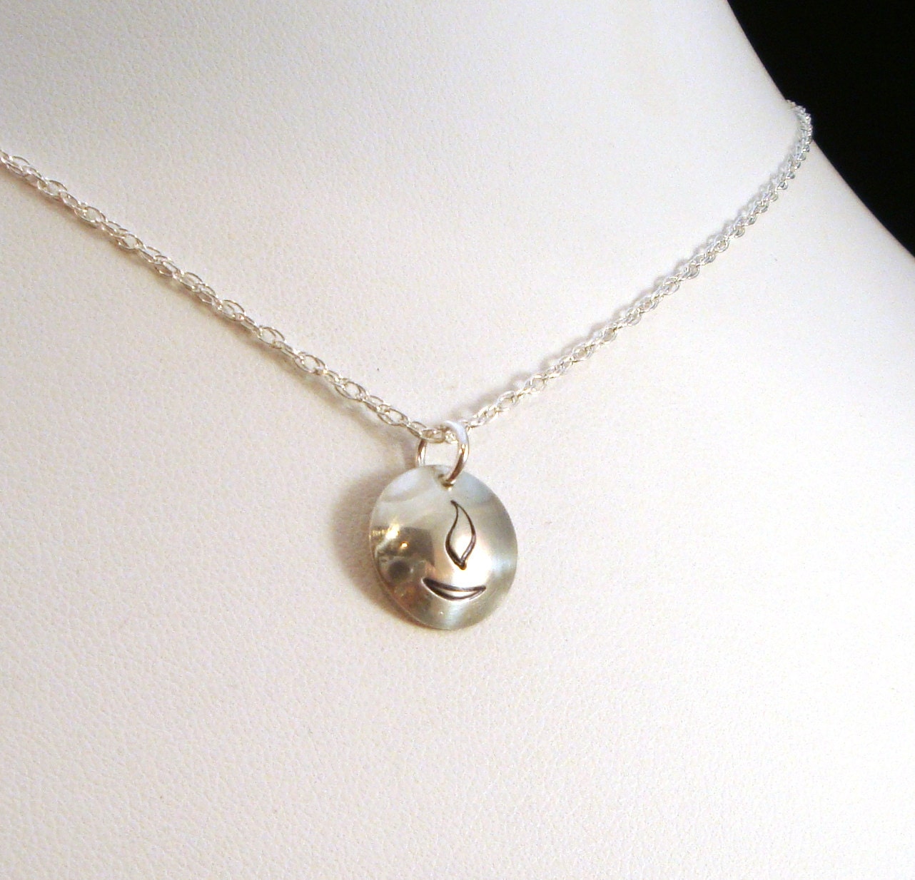 Unitarian Universalist Flaming Chalice Half Inch Sterling Silver Necklace