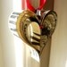 Paper Ornamnet Vintage inspired Single Antiqued Heart