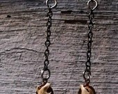 Mouse Jaw Earrings- taxidermy couture oddity animal bone jewelry