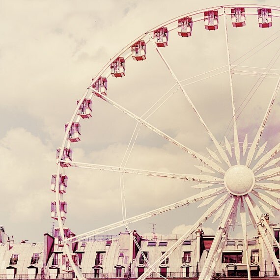 Ferris Wheel in Paris Photograph -Paris Parfait- 8x8