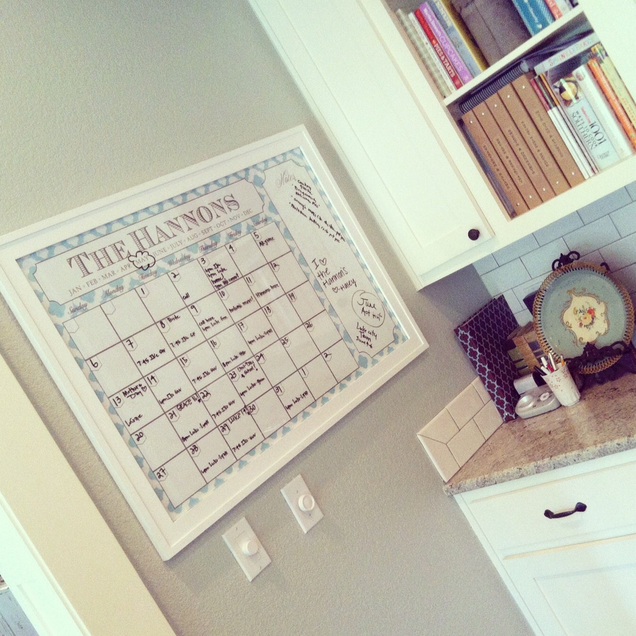24x36 Personalized Wall-sized Perpetual Calendar with Patterned Background Options