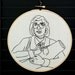 The Log Lady Twin Peaks Embroidered Art.