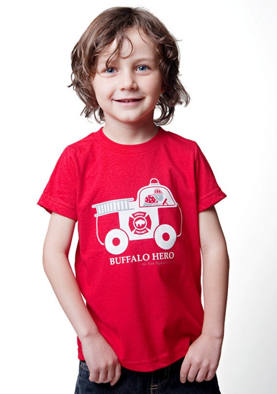 Toddler T-shirt Firefighter and Firetruck Red funny
