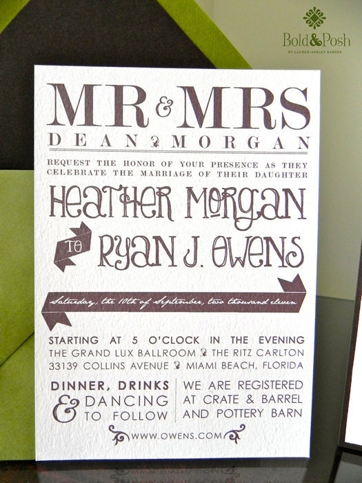 Moss Custom Wedding Stationery Set
