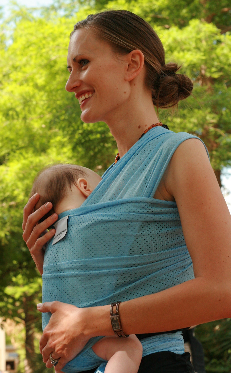 XL Beachfront Baby Wrap Carrier- water babywearing at the beach, pool, water park or in the shower- SKY BLUE