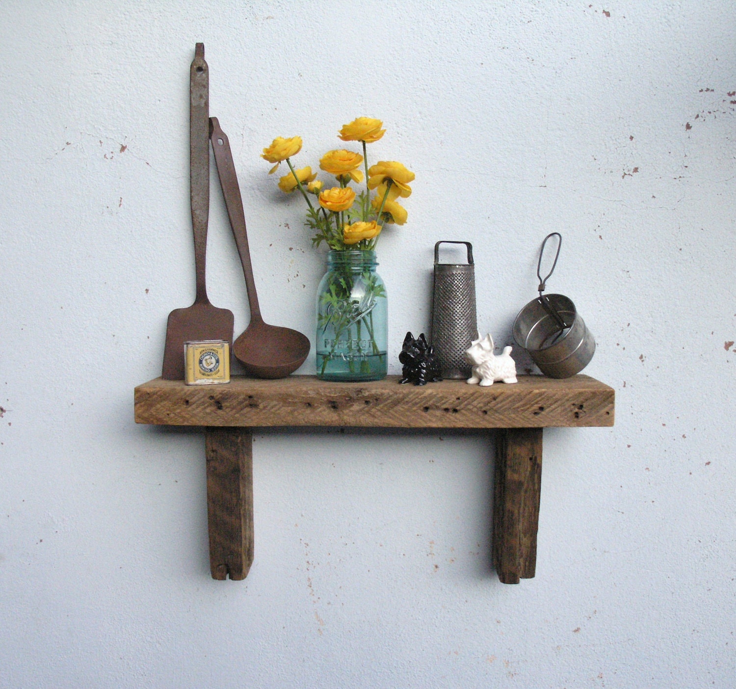 Rustic Wood Shelf - lumber from an 1860/70's Gold Mine Camp in the Eastern Sierra Nevada Mountains
