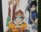 Naruto Uzimaki, Sakura, and Sasuke Uchiha Composition manga notebook