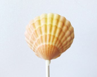 3 Chocolate Shell Lollipops: Citrus Ombre