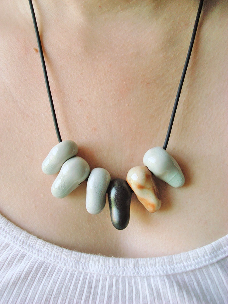 Quiet Fang: Ceramic Bead Necklace