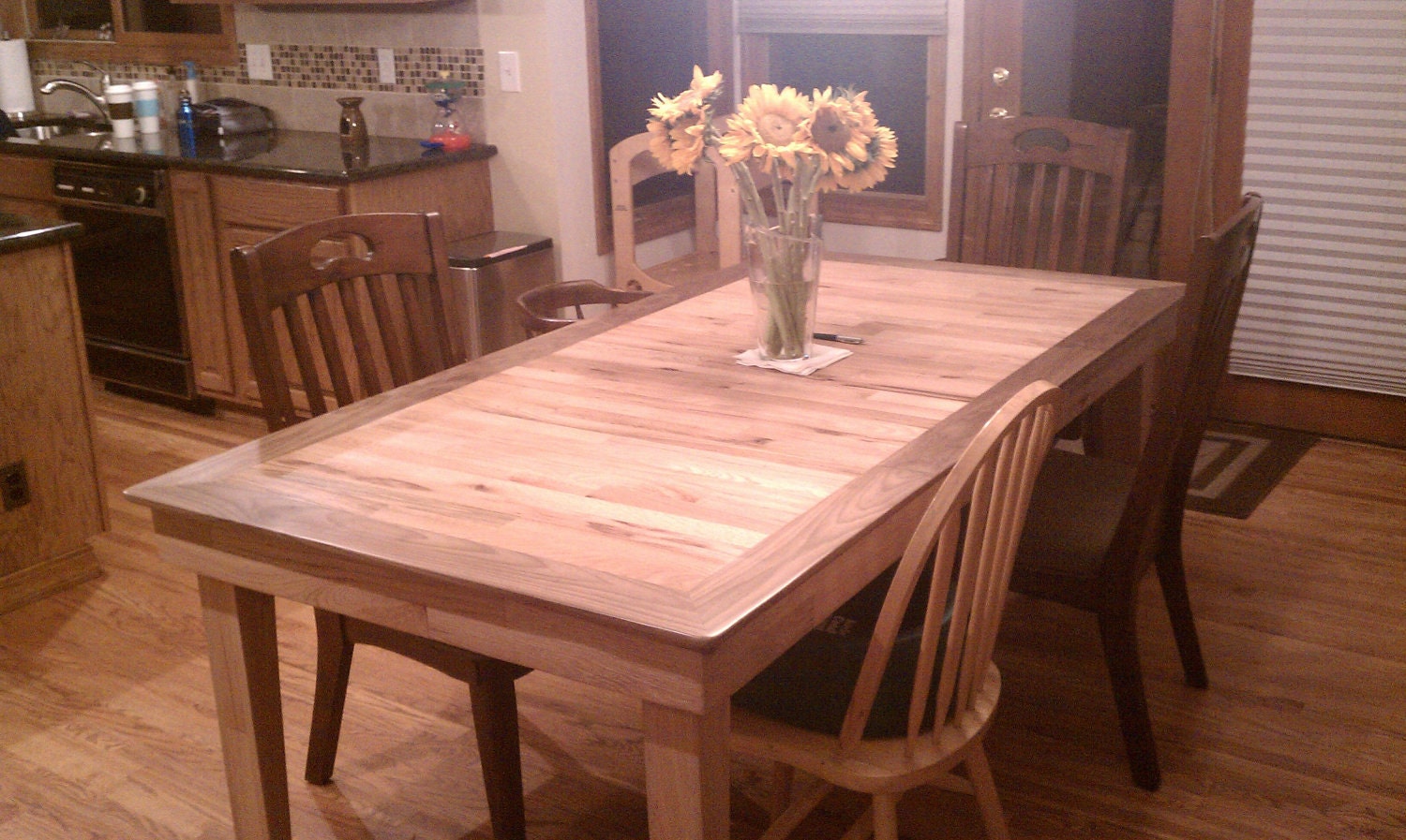 Dining Table : Reclaimed Old Oak With Solid Walnut Surround