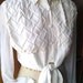 Vintage White Blouse Sheer Sleeves by Judy Knapp