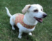 Small dog harness vest adjustable reversible cotton pets clothing handmade