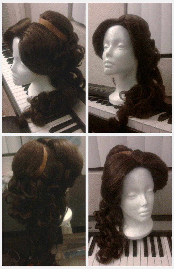 BRUNETTE BEAUTY WIG: Couture, Princess Inspired Wig designed by Traci Hines