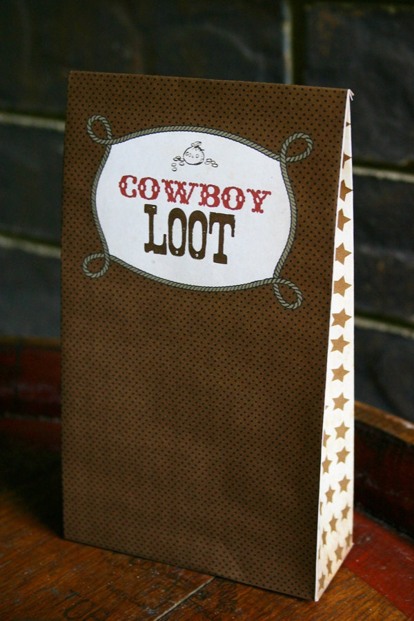 Wild West Cowboy Loot Bag - Boys Birthday Party - DIY PRINTABLE FILE by Sassaby Il_570xn