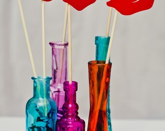 Lips on a Stick - Set of 6 Photo Booth Props