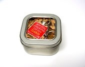 SALE --Zombie Apocalypse  "ZOMBIES"  Keychain -- Silver snake ring keychain with Glass Zombies pic -- with free gift tin