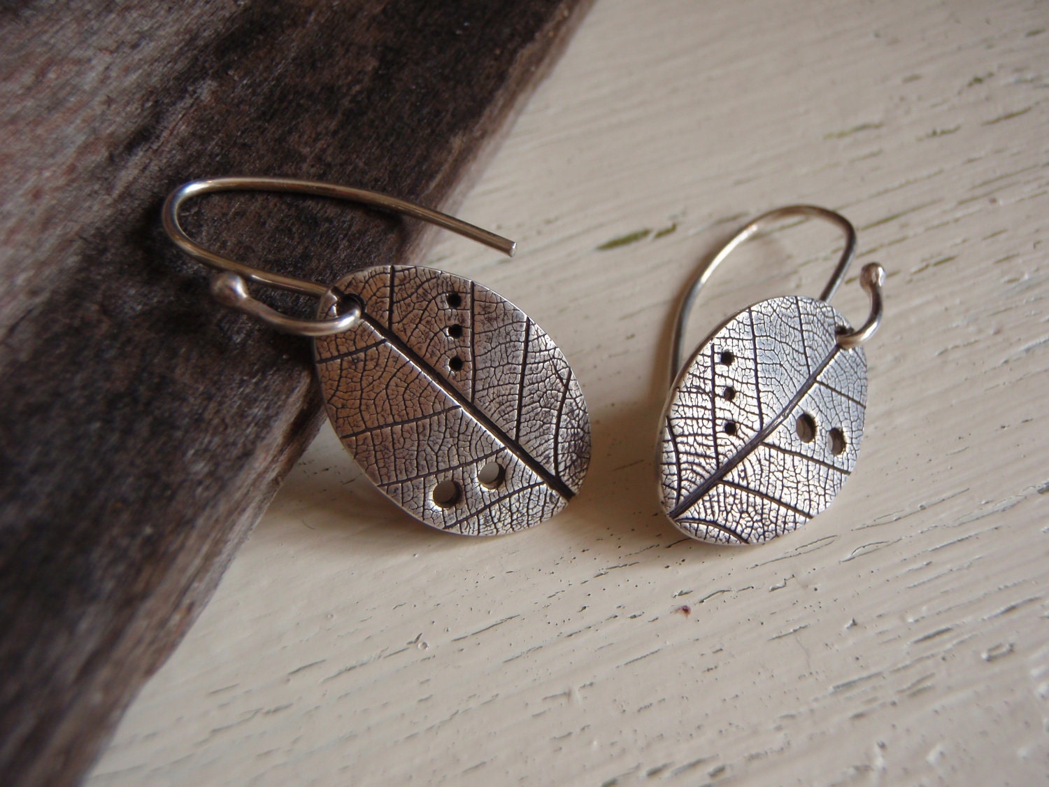 ARTisan Made "Into the Fall" Earrings - Fine Silver - Sterling Silver - OOAK
