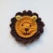 Instant Download - PDF Crochet Pattern - Lion Applique - Text instructions and SYMBOL CHART instructions