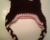 Sweet Teddy Bear Girls Baby Hat - Made to Order