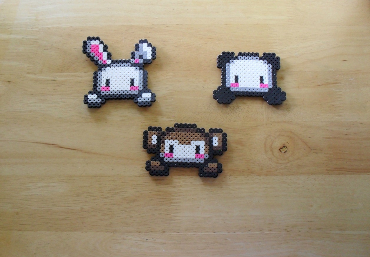 Bunny, Panda, Monkey Sprite Magnet Set