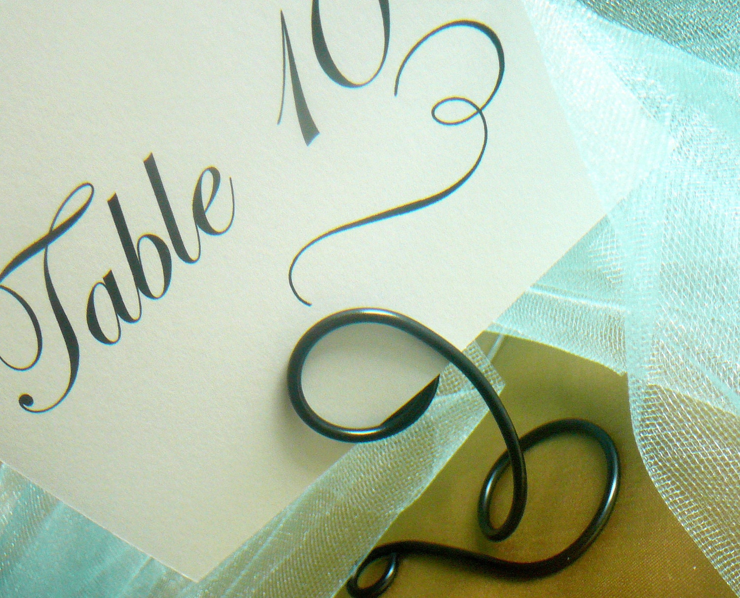Black Table Number Holders, 10pcs