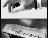 All Stitched Up Maple Slab Coffee Table with Black Walnut Butterflys