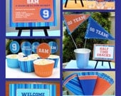 Sports Party Invitation & Printable Party Collection, EDITABLE text PDF file - you personalize at home with Adobe Reader
