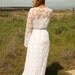 White Lace, Long Sleeves, Vintage Wedding Gown - Julia