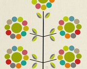 sake flower - mid century design art print