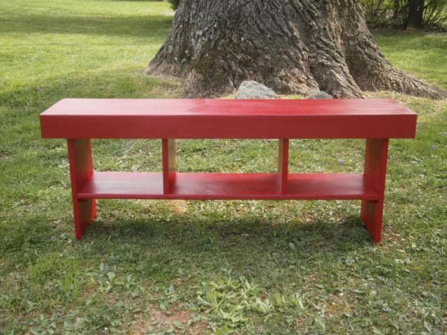 wooden shoe bench 4'