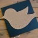 Lovely Magnetic Burlap Bird & Chalkboard Duo Memo Board