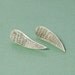 Silver wing earrings