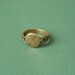 Golden Crossed Arrows signet ring